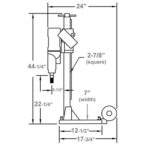 Diamond Products M-1 14" Core Bore CB733 3 Speed 115V Complete Drill Rig 4245115 5 Diamond Products M-1 14" Core Bore CB733 3 Speed 115V Complete Drill Rig 4245115 - Image 3