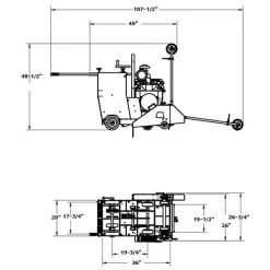 Diamond Products 26" Core Cut 25HP Kohler Command CC2525KC-26 Gas Walk Behind Saw 78816 -Werner Sales Shop 23718 4 deogk20jva0nbrxt