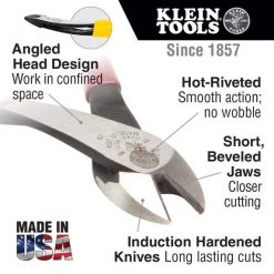 Klein Tools American Legacy Diagonal Plier And Klein-Kurve® Wire Stripper / Cutter 94156 -Werner Sales Shop diagonal cutting pliers angledhead callout