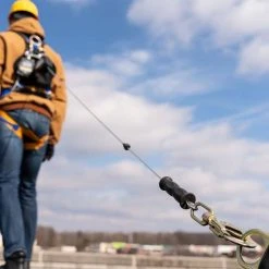 Werner Ladders & Fall Protection Werner Bantam Twinleg 8' Cable Leading Edge Self-Retracting Galvanized Steel Lifeline W/ Steel Swivel Snap Hook R413008LE -Werner Sales Shop r413008le 4