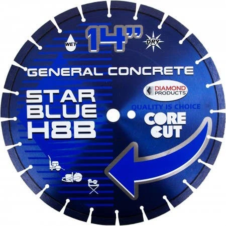 Diamond Products 14" X .125" Star Blue Wet/Dry High Speed Blade H10B Asphalt 14355 3 Diamond Products 14" X .125" Star Blue Wet/Dry High Speed Blade H10B Asphalt 14355