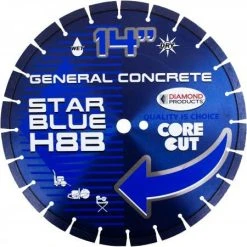 Diamond Products 16" X .125" Star Blue Wet/Dry High Speed Blade H8B Concrete 21424