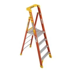 Werner Ladders & Fall Protection Werner 10' Fiberglass Podium Ladder 4' Platform Type IA PD6204